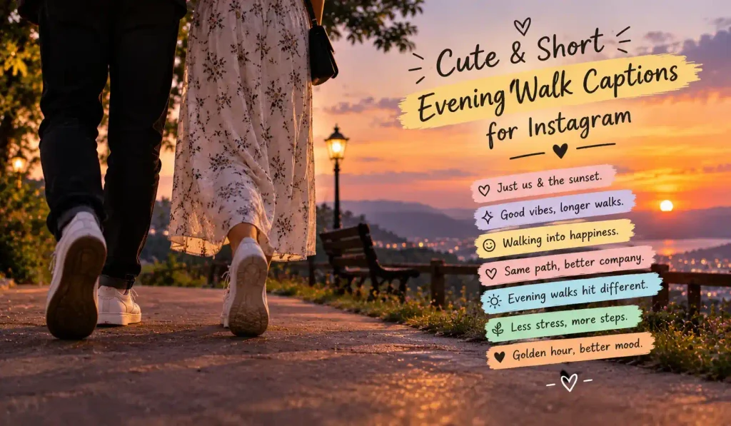 Cute and Short Evening Walk Captions for Instagram