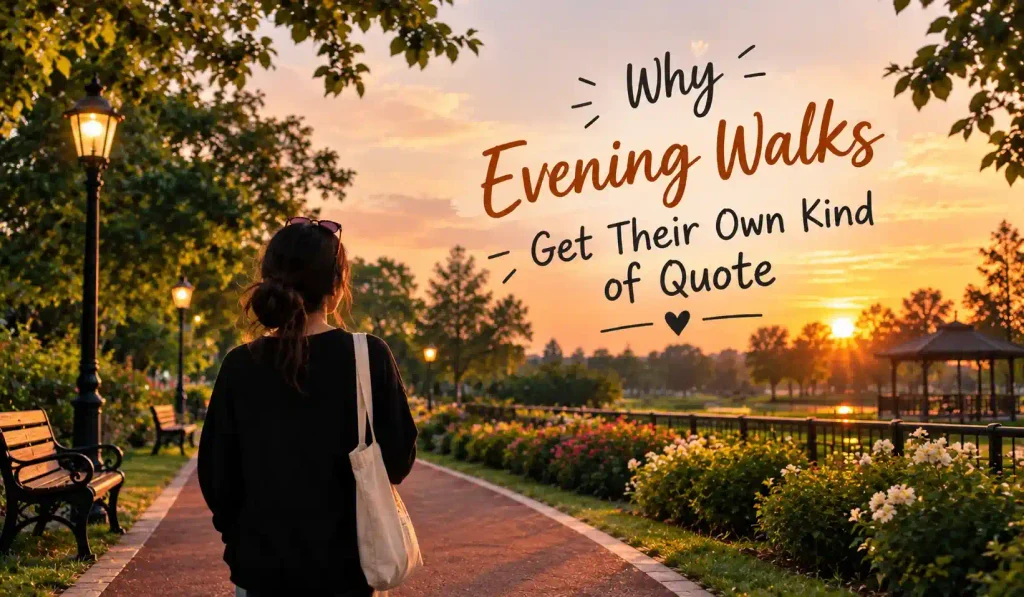 Evening Walks Get Their Own Kind of Quote