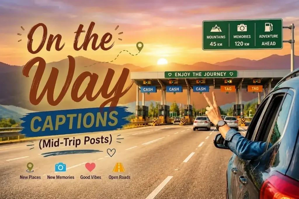 On the Way Captions (Mid-Trip Posts)