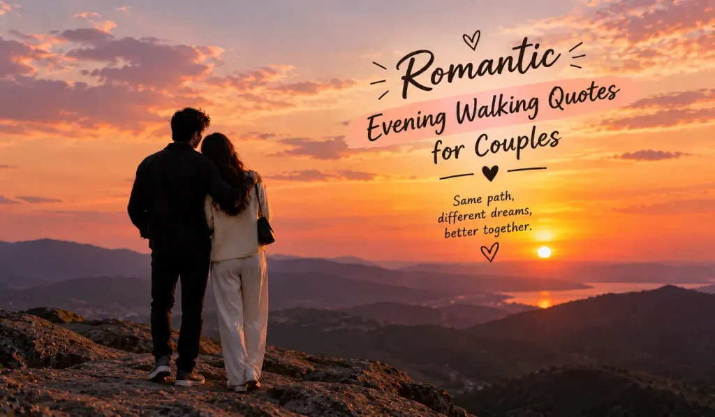 Romantic Evening Walking Quotes for Couples