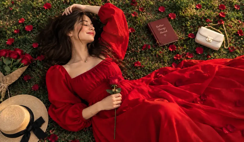 Romantic Red Dress Captions for Instagram